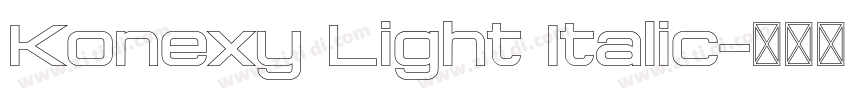 Konexy Light Italic字体转换